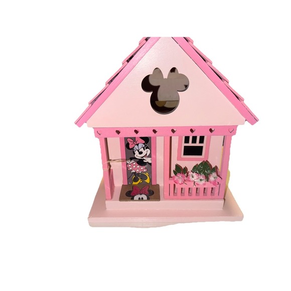 Minnie Mouse Official Wooden Birdhouse New TikTok Pink Cottage Mickey & Friends